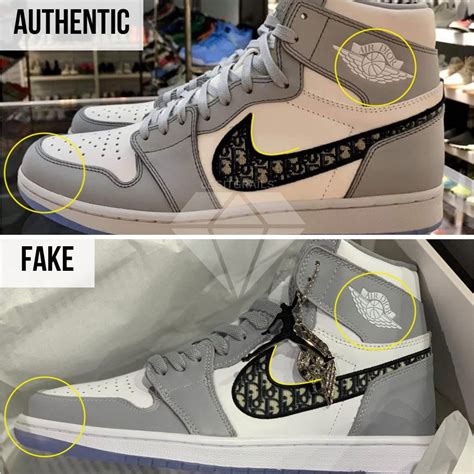 how to tell if jordan 1 dior are fake|air dior jordan 1 sneakers.